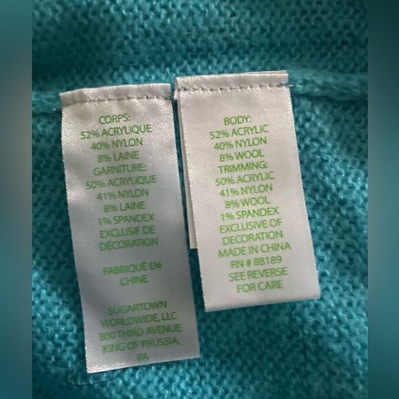 🆕 Women’s Lilly Pulitzer Charlton Sweater Turquoise Oasis Bright Chain stitch XS - Picture 7 of 8